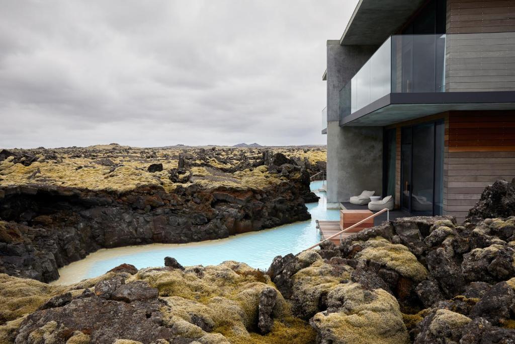 Abartılı Tatil Yerleri Blue Lagoon İzlanda'nın Dış Görünümünde İnziva